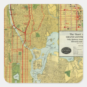 Herz von New York Quadratischer Aufkleber