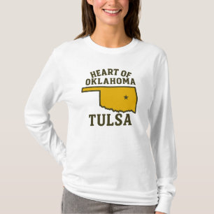 Herz von Oklahoma   Tulsa Staat Map Design T-Shirt