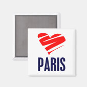 Herz von Paris Magnet (Vorderseite/Rückseite)