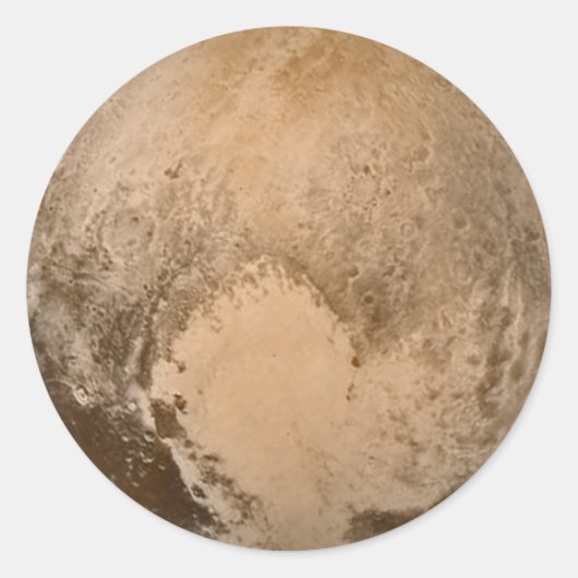 Herz von Pluto Runder Aufkleber (Vorderseite)