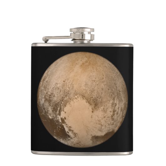 Herz von Pluto Starry Sky Flachmann (Vorderseite)
