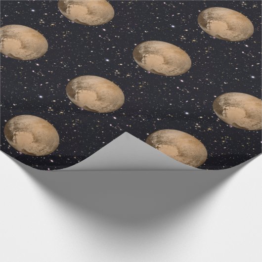 Herz von Pluto Starry Sky Geschenkpapier (Ecke)