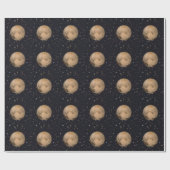 Herz von Pluto Starry Sky Geschenkpapier (Flach)