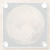 Herz von Pluto Starry Sky Glasuntersetzer (Rückseite)