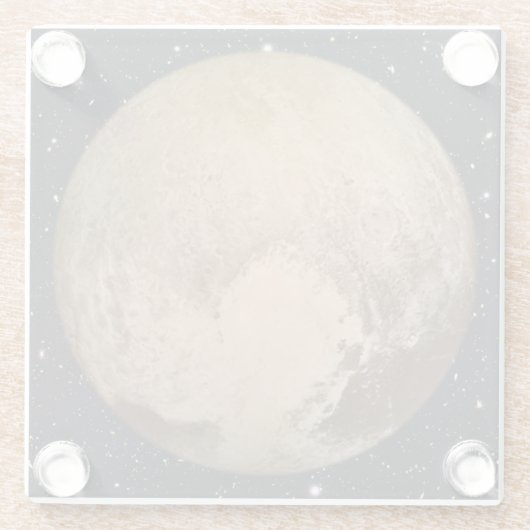 Herz von Pluto Starry Sky Glasuntersetzer (Rückseite)