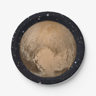 Herz von Pluto Starry Sky Pappteller