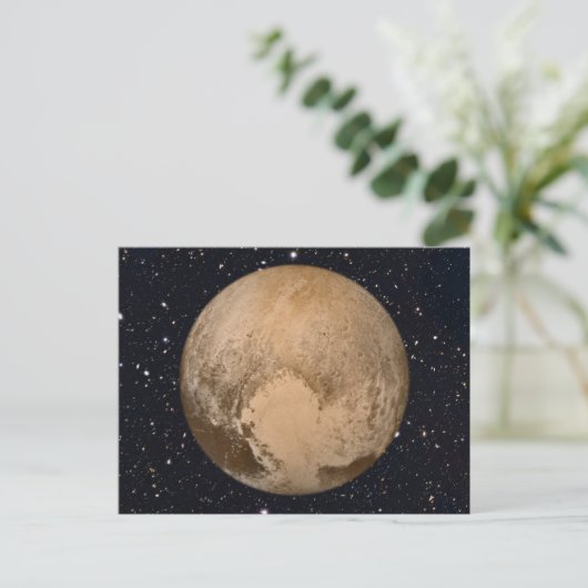 Herz von Pluto Starry Sky Postkarte (Stehend Vorderseite)