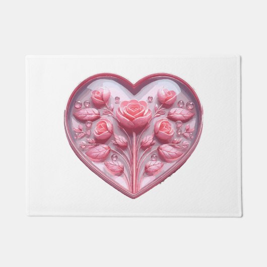 Herz von Rose Fußmatte (Vorderseite)