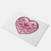Herz von Rose Fußmatte (Schrägansicht)
