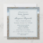 Herz von Seashells am Brautparty Beach Einladung (Rückseite)