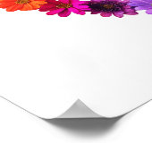 Herz von Stolz hergestellt mit Regenbogen-Blume Poster (Ecke)