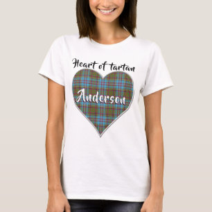 Herz von Tartan Clan Anderson Kariert T-Shirt