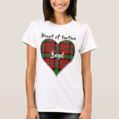 Herz von Tartan Clan Boyd Kariert T-Shirt (Vorderseite)