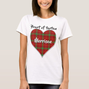 Herz von Tartan Clan Morrison Kariert T-Shirt
