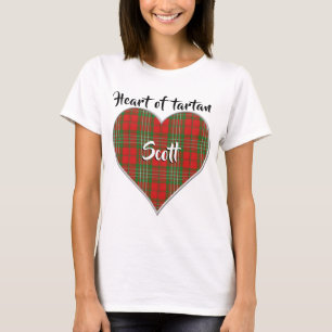 Herz von Tartan Clan Scott Kariert T-Shirt