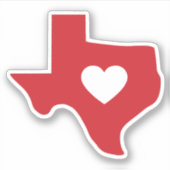 Herz von Texas Staat Anpassbare Die Sticker (Vorderseite)