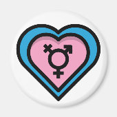 Herz von Trans Pride Magnet (Vorne)