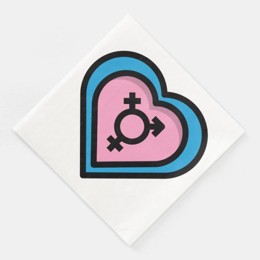 Herz von Trans Pride Napkins Serviette (Ecke)