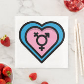 Herz von Trans Pride Napkins Serviette (Beispiel)