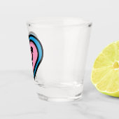 Herz von Trans Pride Shot Glass Schnapsglas (Rechts)