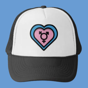 Herz von Trans Pride Trucker Hat Truckerkappe