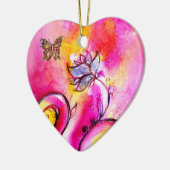 HERZ VON WALLISCHEN BLUME UND SCHALTFLÄDEN KERAMIK ORNAMENT (Links)