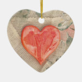 Herz von Weihnachten Keramik Ornament (Vorne)
