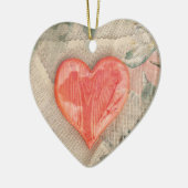 Herz von Weihnachten Keramik Ornament (Links)