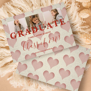 Herz vor dem Graduate drei Foto Textile Textur