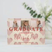 Herz vor dem Graduate drei Foto Textile Textur (Stehend Vorderseite)