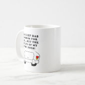 Herz Vs Trunk Funny Mug Kaffeetasse (Vorderseite Links)