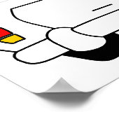 Herz Vs Trunk Funny Poster (Ecke)