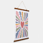 Herz Wandteppich Mit Holzrahmen (Gewinkelt)