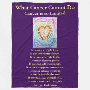 Herz, was Krebs nicht tun kann Custom Chemo Blanke Fleecedecke