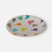 Herz-Wasserfarbe-Papierteller Pappteller (Schrägansicht)