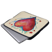 Herz Wasserfarben Art Neopren Laptop Schläfchen 15 Laptopschutzhülle (Vorne Knopf)