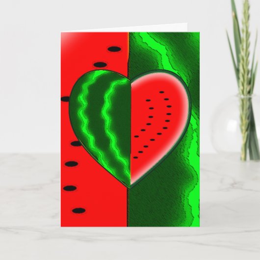 (Herz-) Wassermelone I Karte (Vorderseite)