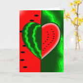 (Herz-) Wassermelone I Karte (Gelbe Blume)