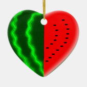 (Herz-) Wassermelone I Keramik Ornament (Vorne)