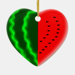 (Herz-) Wassermelone I Keramik Ornament