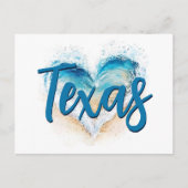 Herz Wave Texas Beach Postkarte (Vorderseite)