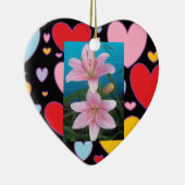 Herz-Weihnachten Orniment Keramikornament (Rechts)