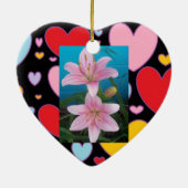 Herz-Weihnachten Orniment Keramikornament (Hinten)