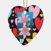 Herz-Weihnachten Orniment Keramikornament (Links)