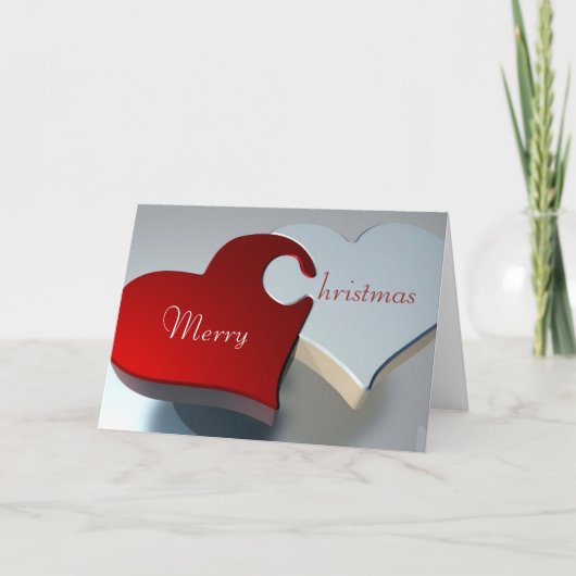 Herz-Weihnachtskarte Feiertagskarte (Vorderseite)