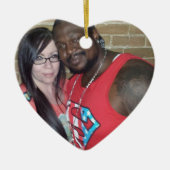 Herz-Weihnachtsverzierung Keramik Ornament (Vorne)