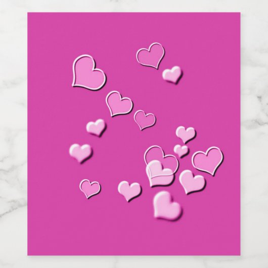 Herz Weinetikett (Einzelnes Label)