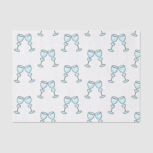 Herz Weingläser Blau Whimsical Hochzeit Seidenpapier