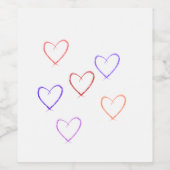 Herz-Weinlabel Weinetikett (Einzelnes Label)