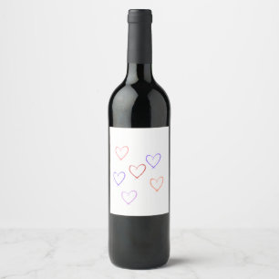 Herz-Weinlabel Weinetikett